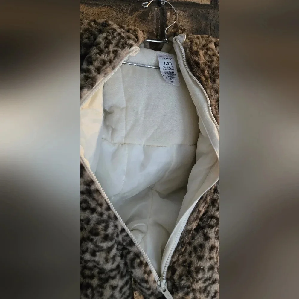 Carters zip up leopard print bunting